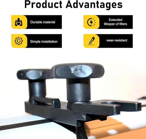 Roof Box U-bolt Clamps, Metal Roof Rack Clamps, Rooftop Cargo Carrier Mounting Hardware Kit, Universal Car Van Mounting Fitting Kit (Black) in Saudi Arabia