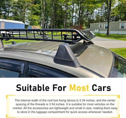 Roof Box U-bolt Clamps, Metal Roof Rack Clamps, Rooftop Cargo Carrier Mounting Hardware Kit, Universal Car Van Mounting Fitting Kit (Black) in Saudi Arabia