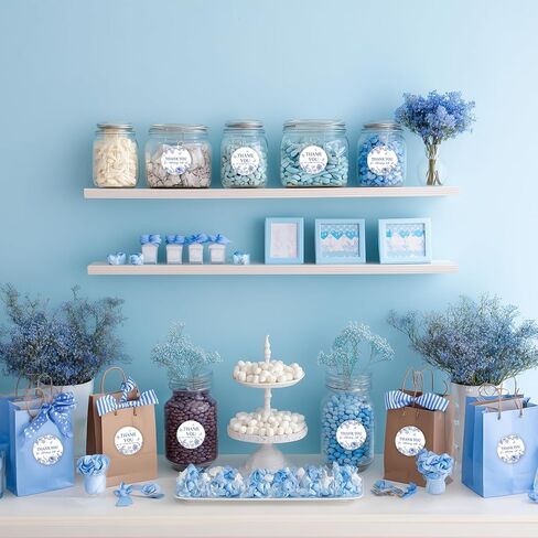 80Pcs Blue Floral Thank You Stickers Something Blue Before I Do Bridal Shower Decorations Round Vintage Butterfly Favor Stickers for Women Bachelorette Engagement Wedding Party Supplies in Saudi Arabia