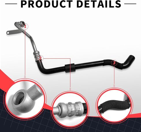 06J121492C Turbocharger Coolant Hose Return Compatible with AUDI A3 S3 Q3 TT Fit for VW Tiguan Limited CC Eos Passat CC GTI Jetta Beetle Golf 667-608 in Saudi Arabia