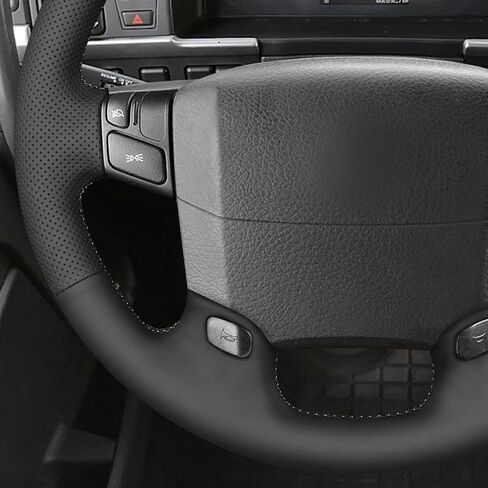 MEWANT Hand Stitch Black Faux Leather Steering Wheel Cover Wrap for Volvo VNL VNR FM FH 2004-2016 DIY Truck Accessory in Kuwait