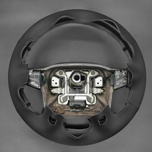 MEWANT Hand Stitch Black Faux Leather Steering Wheel Cover Wrap for Volvo VNL VNR FM FH 2004-2016 DIY Truck Accessory in Kuwait