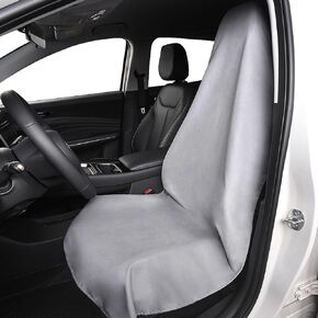 AUTOYOUTH Car Seat Covers Front, Soft Suede Car Seat Protector, Waterproof Sweat-Absorbent Universal Fit for Car SUV Truck - Gray in Kuwait