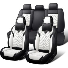 Car Seat Covers Full Set for Acura TSX 2004-2014, Waterproof Nappa Leather Car Seat Cover, Full Coverage Car Seat Covers Sets(5 Seats/Black) in Saudi Arabia