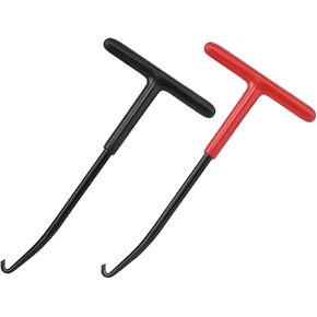 2PCS Motorcycle Exhaust Spring Hook, T Shaped Handle Exhaust Spring Puller Installer Hooks Tool with Rubber Coating, Motorbike Accessories, Universal for Pit Dirt Bike Scooters (Black Red) in Saudi Arabia