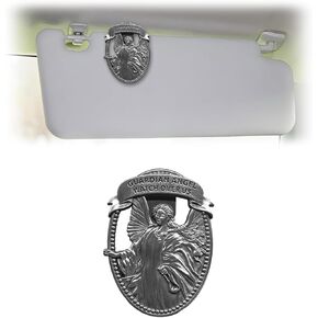 St Benedict Medal for Cars, 3D Metal Cross Car Visor Clip Accessories, Bless Driving Safety Religious Present for Travel, Long Trips, New Drivers, Families, Friends (Round) in Saudi Arabia