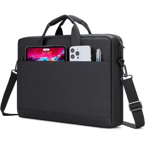 14 15 inch Laptop Carrying Shoulder Bag Waterproof Briefcase Compatible with MacBook Acer ASUS HP Surface Dell Chromebook, Black in Saudi Arabia