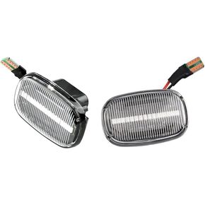 AJHLJ® مصباح إشارة الانعطاف LED ضوء علامة جانبية للحاجز الأمامي متوافق مع To-yo-ta Corolla Celica Caldina Camry Hilux Probox Fielder Avensis RAV4 Prius Runx Lexus GS RX ضوء الحاجز (كريستال) in Kuwait