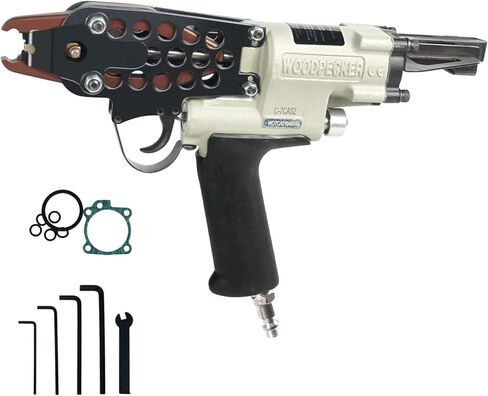 نقار الخشب C-7CA 15 مقياس 3/4 بوصة مسدس حلقة هوائية، قطر إغلاق 0.189 بوصة، حلقات صغيرة، مسدس حلقة هوائية على شكل حرف C للأقفاص، شبكة سلكية، الفخاخ، المفروشات in Kuwait