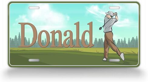Personalized Name Golfing License Plate Custom Text Golf Auto Tag in Saudi Arabia