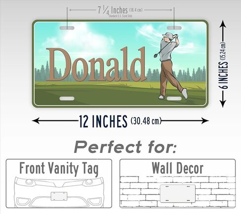 Personalized Name Golfing License Plate Custom Text Golf Auto Tag in Saudi Arabia