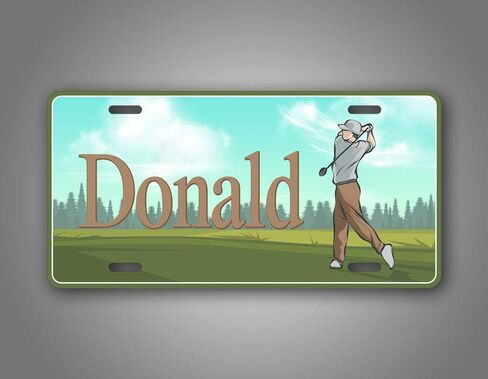 Personalized Name Golfing License Plate Custom Text Golf Auto Tag in Saudi Arabia