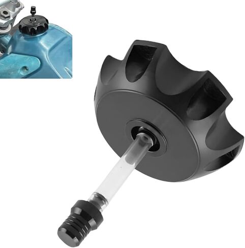 1 PC Fuel Tank Cap, CNC Aluminum Alloy Dirt Bikes Gas Cap, Gas Fuel Tank Cover with Breather Valve, Universal for 50cc 70cc 90cc 110cc 125cc 140cc 150cc 160cc Pit Dirt Motor Bike (Black) in Saudi Arabia