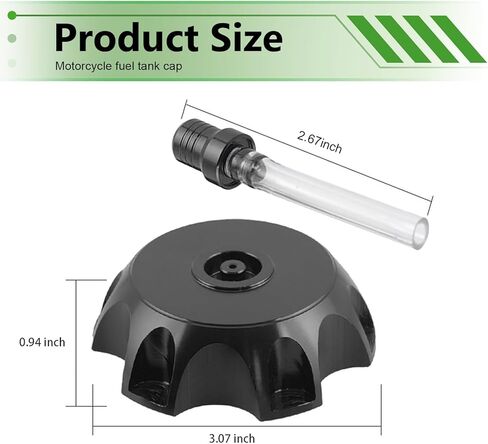 1 PC Fuel Tank Cap, CNC Aluminum Alloy Dirt Bikes Gas Cap, Gas Fuel Tank Cover with Breather Valve, Universal for 50cc 70cc 90cc 110cc 125cc 140cc 150cc 160cc Pit Dirt Motor Bike (Black) in Saudi Arabia