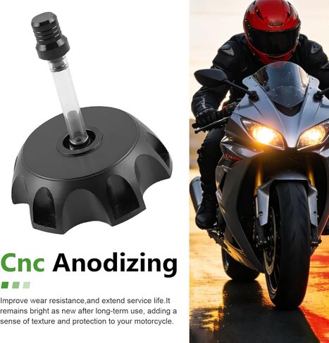 1 PC Fuel Tank Cap, CNC Aluminum Alloy Dirt Bikes Gas Cap, Gas Fuel Tank Cover with Breather Valve, Universal for 50cc 70cc 90cc 110cc 125cc 140cc 150cc 160cc Pit Dirt Motor Bike (Black) in Saudi Arabia