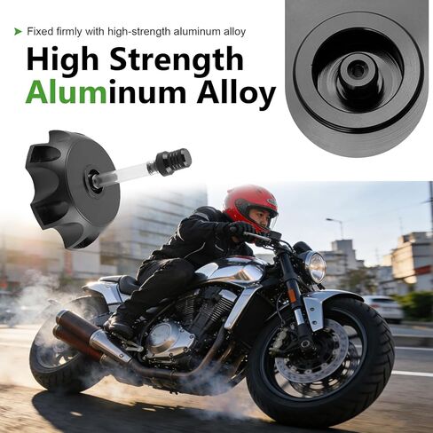 1 PC Fuel Tank Cap, CNC Aluminum Alloy Dirt Bikes Gas Cap, Gas Fuel Tank Cover with Breather Valve, Universal for 50cc 70cc 90cc 110cc 125cc 140cc 150cc 160cc Pit Dirt Motor Bike (Black) in Saudi Arabia