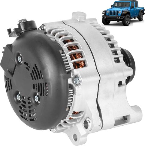 MUCO مولد جديد 56029803AA متوافق مع Jeep JL Series Wrangler 2018-2022 3.6L، JT Series Gladiator 2020-2023 3.6L 240Amp/12Volts CW 6-Groove Pulley 42338، 21025N in Kuwait