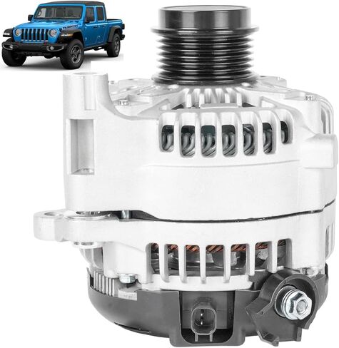 MUCO مولد جديد 56029803AA متوافق مع Jeep JL Series Wrangler 2018-2022 3.6L، JT Series Gladiator 2020-2023 3.6L 240Amp/12Volts CW 6-Groove Pulley 42338، 21025N in Kuwait