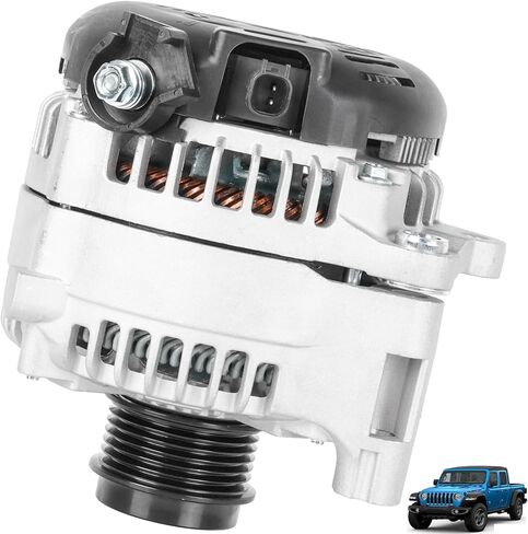MUCO مولد جديد 56029803AA متوافق مع Jeep JL Series Wrangler 2018-2022 3.6L، JT Series Gladiator 2020-2023 3.6L 240Amp/12Volts CW 6-Groove Pulley 42338، 21025N in Kuwait
