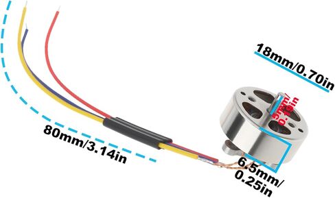 2 قطعة 1503 مايكرو فرش السيارات كابل 3.7 فولت 4400kv ل RC الطائرة بدون طيار كوادكوبتر in Kuwait