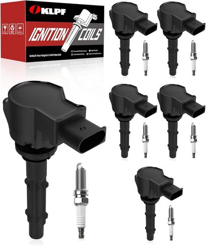 OKLPF Ignition Coil Pack UF535 with Iridium Platinum Spark Plugs -6-Piece Set, Compatible with Mercedes-Benz E280,E300,E350,E550,ML350,ML450,Dodge Sprinter 3500 3.0L 3.5L 5.0L 5.5L V6 in Kuwait