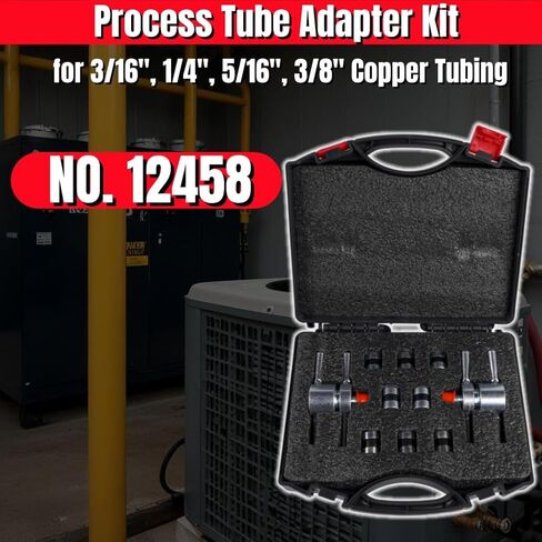 12458 مجموعة محول أنبوب العملية، أداة شحن واسترداد مبرد HVAC AC لأنابيب نحاسية 3/16 بوصة 1/4 بوصة 5/16 بوصة 3/8 بوصة، مع حقيبة تخزين Mixizap in Kuwait