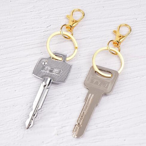 Keychain Hook Clip, 50PCS Metal Swivel Hooks, 25 PCS Lobster Claw Clasps and 25 PCS Keychain Rings, Key Chain Hooks for Key Chain Clip Lanyard, Jewelry Making, Art Crafts, Gold in Kuwait
