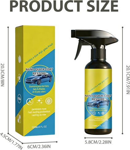 Nano Quick Coat Restore Coating Spray, 2026 New Advanced Quick Effect Coating Agent for Car, Nano Spray for Cars Dust Proof and Glazing Effects Long-Lasting Car Showroom Gloss in Saudi Arabia