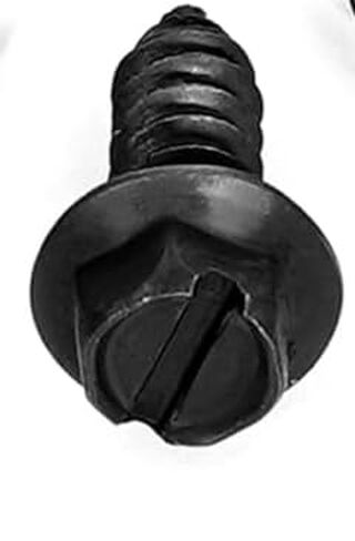License Plate Screws, Carbon Steel, Slotted Hexagon Head with Rustproof Finish, 4 Pack in Kuwait