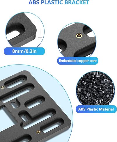 FBJTDQ Universal Front License Plate Bracket - Car Tag Holder Mounting Kit with Screws & Reflective Stickers for Front Bumper in Saudi Arabia