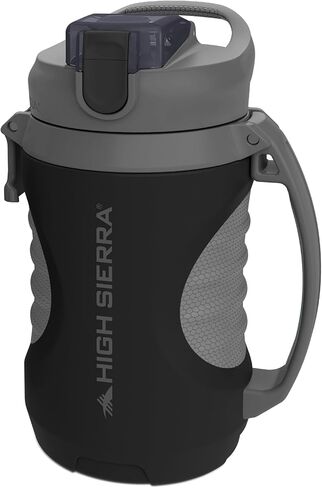 High Sierra [2 PACK BPA FREE, 64 OZ Insulated Water Jug, [Silicone Spout – NO MORE TEETH BUMPS] Built-in Fence Anchor, Keeps Iced Water Cold for Hours, EXTRA LARGE Sports Bottle 1.89 Litter Capacity in Saudi Arabia