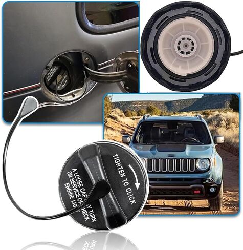 Gas Cap Replacement oem 52030377AB for Jeep Wrangler JK Grand Cherokee Dodge Journey Challenger Avenger Caliber Durango Dart Ram 1500 2500 Chrysl 200 300 Accessories Fuel Tank Cap Cover 1998-2020 in Saudi Arabia