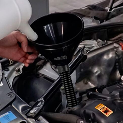 Oil Funnel for Automotive Use, Plastic Oil Change Funnels Set Large Flexible Fuel Funnel with Long Hose and Filter Bendable Wide Mouth for Car Motorcycle Boat Bottle Water Gasoline (7PCS) in Saudi Arabia