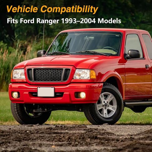 مجموعة مصابيح القراءة على شكل قبة LED من FUSCH مع غطاء متوافق مع Ford Ranger 1993-2004، مصباح خريطة السقف العلوي الداخلي للكابينة، استبدال #: F37Z-13776-B in Kuwait