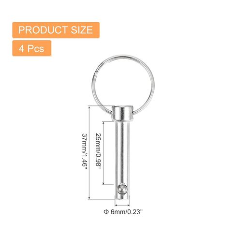 uxcell 4Pcs 6mmx25mm Quick Release Pins, Carbon Steel Marine Hardware for Marine Mountain Seat, Ship Outfitting, Shipbuilding, Blue White in Saudi Arabia