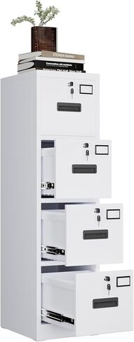 METAN 2 Drawer Lateral File Cabinet with Lock, Steel Wide Storage Cabinet for Legal/Letter/A4 Size, Heavy Duty Metal Filing Cabinet for Home Office, 28.3"H x 35.4"W x 17.7"D, Black, Assembly Required in Saudi Arabia