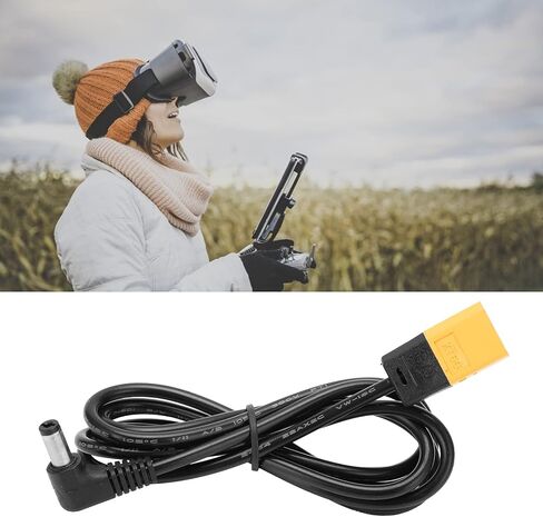 Power Cable for FPV Goggles,122cm/48in with DC Interface Copper Power Cord,High Strength Wear- Power Cable in Kuwait