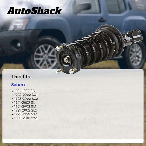 AutoShack Front Complete Strut & Coil Spring Assemblies - Driver and Passenger Side for Saturn, SL2 1991-2002 SL1 1991-2002 SC2 1993-2002 SC1 1993-2002, FWD L4 1.9L in Kuwait