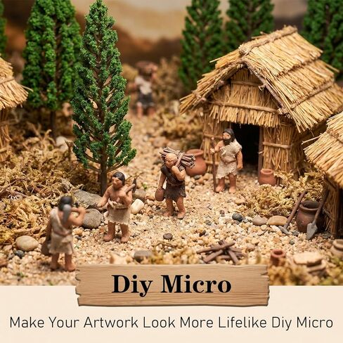 16Pcs Model Mini Trees, N Scale Buildings Scenery Tree for Crafts, Mixed Size Micro Landscape Tree for Dollhouse, Model Trees Small Desktop for Crafts, Woodland Scenery, Diorama(3.5-16Cm) in Saudi Arabia