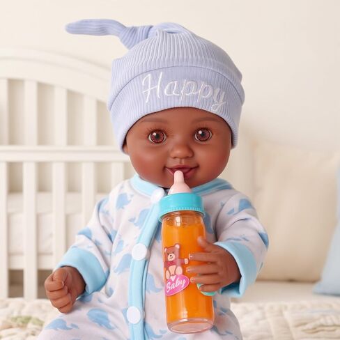 BABESIDE Black Baby Dolls Twins - 12 بوصة دمية أطفال واقعية لحديثي الولادة باللون الأسود الحقيقي، دمى أطفال توأم صبي وفتاة مع ملحقات لعمر 3 سنوات فما فوق، هدايا للأطفال in Kuwait