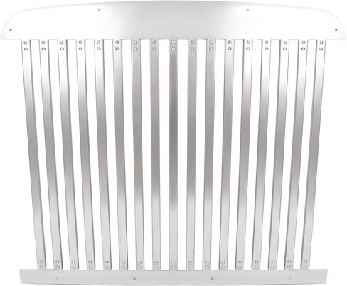 KUAFU Front Bumper Grille Compatible with 1990-2024 Freightliner Classic & FLD 120 Upper Grill W/17 Vertical Bars Stainless Steel Silvery in Kuwait