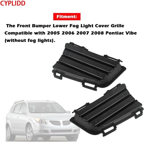 88974247 88974246 Front Bumper Lower Fog Light Cover Outer Grille Compatible with 2005 2006 2007 2008 Pontiac Vibe (Left and Right) in Saudi Arabia