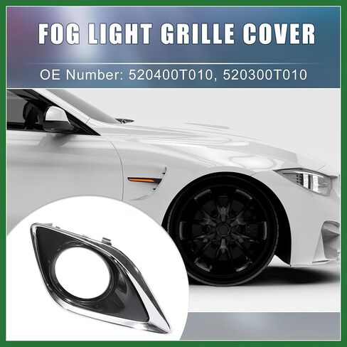 Motoforti الجانب الأيسر الأيمن شبكة مصابيح الضباب غطاء الكسوة 520400T010 520300T010 لتويوتا فينزا 2013 2014 2015 2016 أسود 1 زوج طويلة الأمد in Kuwait