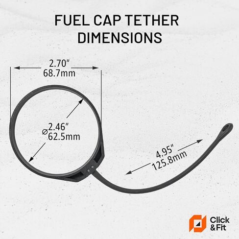 Fuel Cap Retention Tether Strap with Pins compatible with VW Golf Jetta Passat, Audi A3 A4 A6 A8 1988-2012 - gas cap retaining cord lanyard rope 1J0201550A, Click&Fit in Kuwait