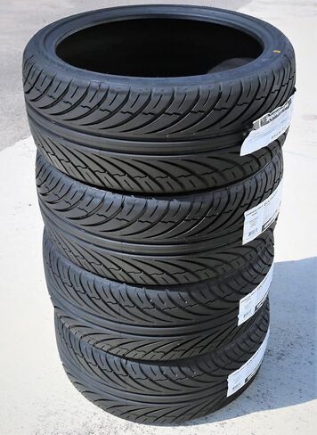 مجموعة من 2 إطارات Venom Power Ragnarok Zero X Summer Passenger Car عالية الأداء - 235/35R19 235/35ZR19 235/35/19 235/35-19 91W نطاق التحميل XL 4-Ply BSW جدار جانبي أسود UTQG 420AA in Saudi Arabia