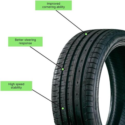 Accelera Phi-R All-Season Truck/SUV High Performance Radial Tire-245/55R17 245/55ZR17 245/55/17 245/55-17 102W Load Range SL 4-Ply BSW Black Side Wall UTQG 400AA in Kuwait