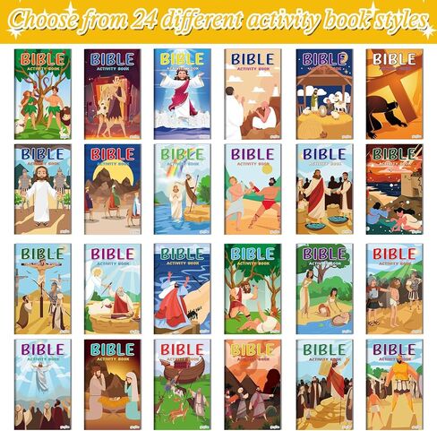 gisgfim Mini Christian Activity Books Coloring Books Kids Bible Verse Religious Party Favors Bulk Jesus Vacation Bible School Crafts Challenging Game for Kid Goodie Bags Stuffers Sunday School 24 PCS in Kuwait
