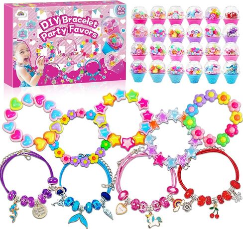 ZMLM 24 Pack Charm Bracelet Making Kit for Girls 4-12, Jewelry Making Kit, Friendship Bracelet Kit, Birthday Party Favors, Goodie Bag Stuffers, Arts Crafts for Kids, Classroom Prizes, Return Gifts in Saudi Arabia