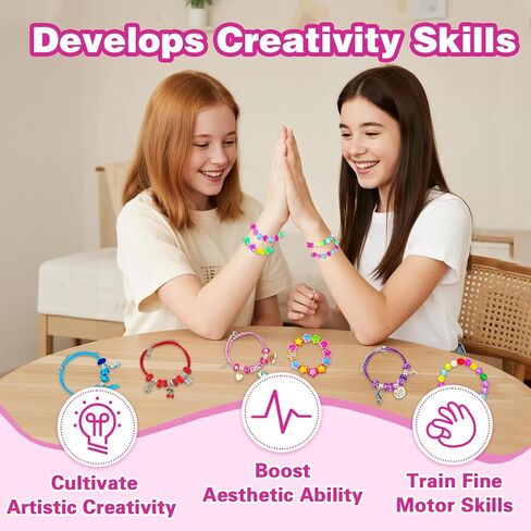 ZMLM 24 Pack Charm Bracelet Making Kit for Girls 4-12, Jewelry Making Kit, Friendship Bracelet Kit, Birthday Party Favors, Goodie Bag Stuffers, Arts Crafts for Kids, Classroom Prizes, Return Gifts in Saudi Arabia
