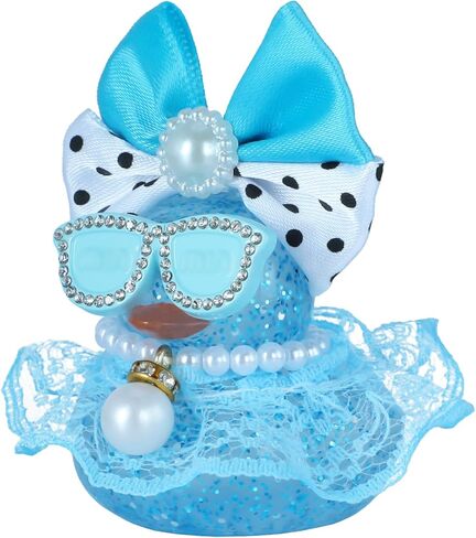 Ducks for Jeeps Car Dashboard, Cute Rubber Ducks, Car Decor with Bow Headband, Mini Sunglasses & Necklace for Desks, Gifts for Jeep Owners, Car Lovers(Pink) in Kuwait